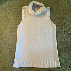 J. Crew Light-Blue Sleeveless turtleneck sweater vest